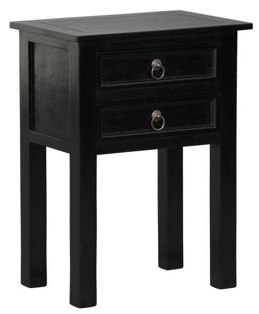Elliot 2 Drawer Lamp Table (Black) V199-XST002SLB