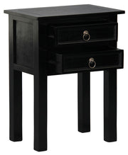 Elliot 2 Drawer Lamp Table (Black) V199-XST002SLB