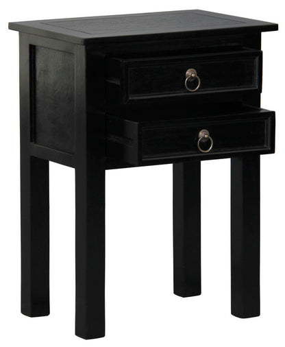 Elliot 2 Drawer Lamp Table (Black) V199-XST002SLB