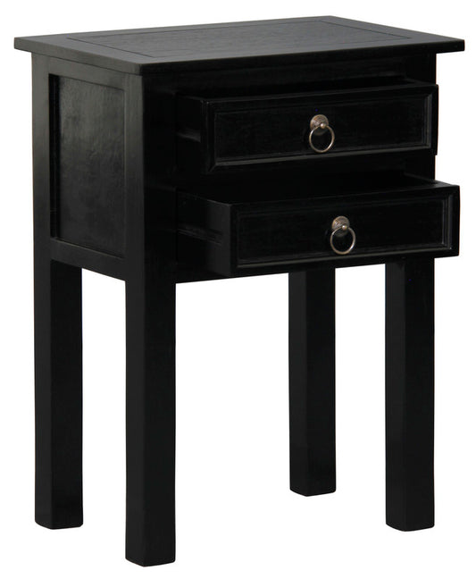 Elliot 2 Drawer Lamp Table (Black) V199-XST002SLB