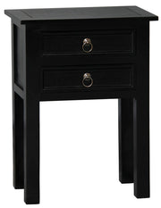 Elliot 2 Drawer Lamp Table (Black) V199-XST002SLB