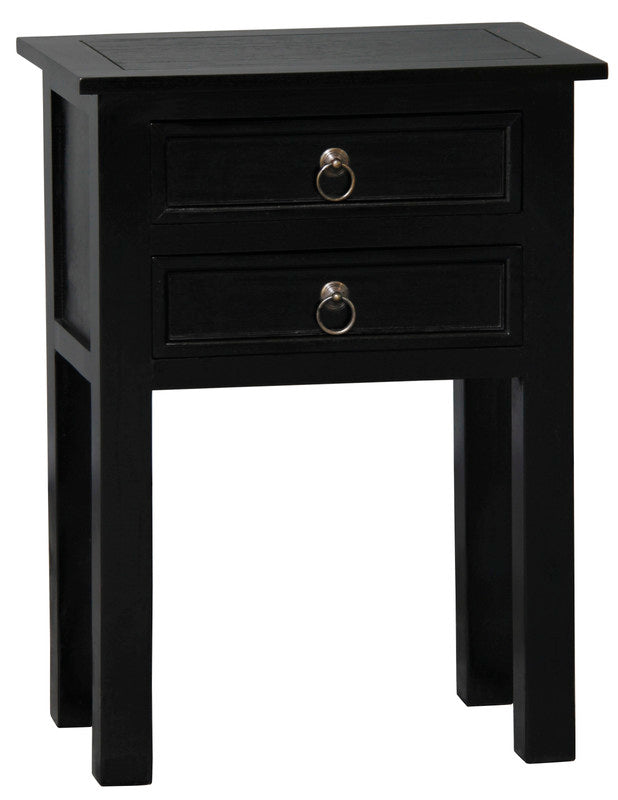 Elliot 2 Drawer Lamp Table (Black) V199-XST002SLB