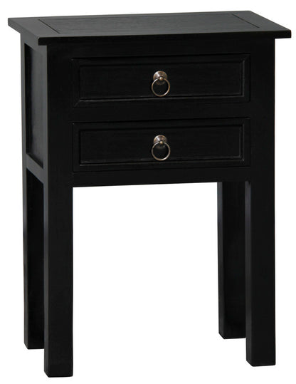 Elliot 2 Drawer Lamp Table (Black) V199-XST002SLB
