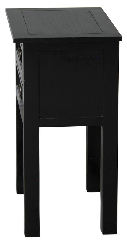 Elliot 2 Drawer Lamp Table (Black) V199-XST002SLB