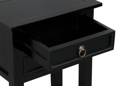 Elliot 2 Drawer Lamp Table (Black) V199-XST002SLB