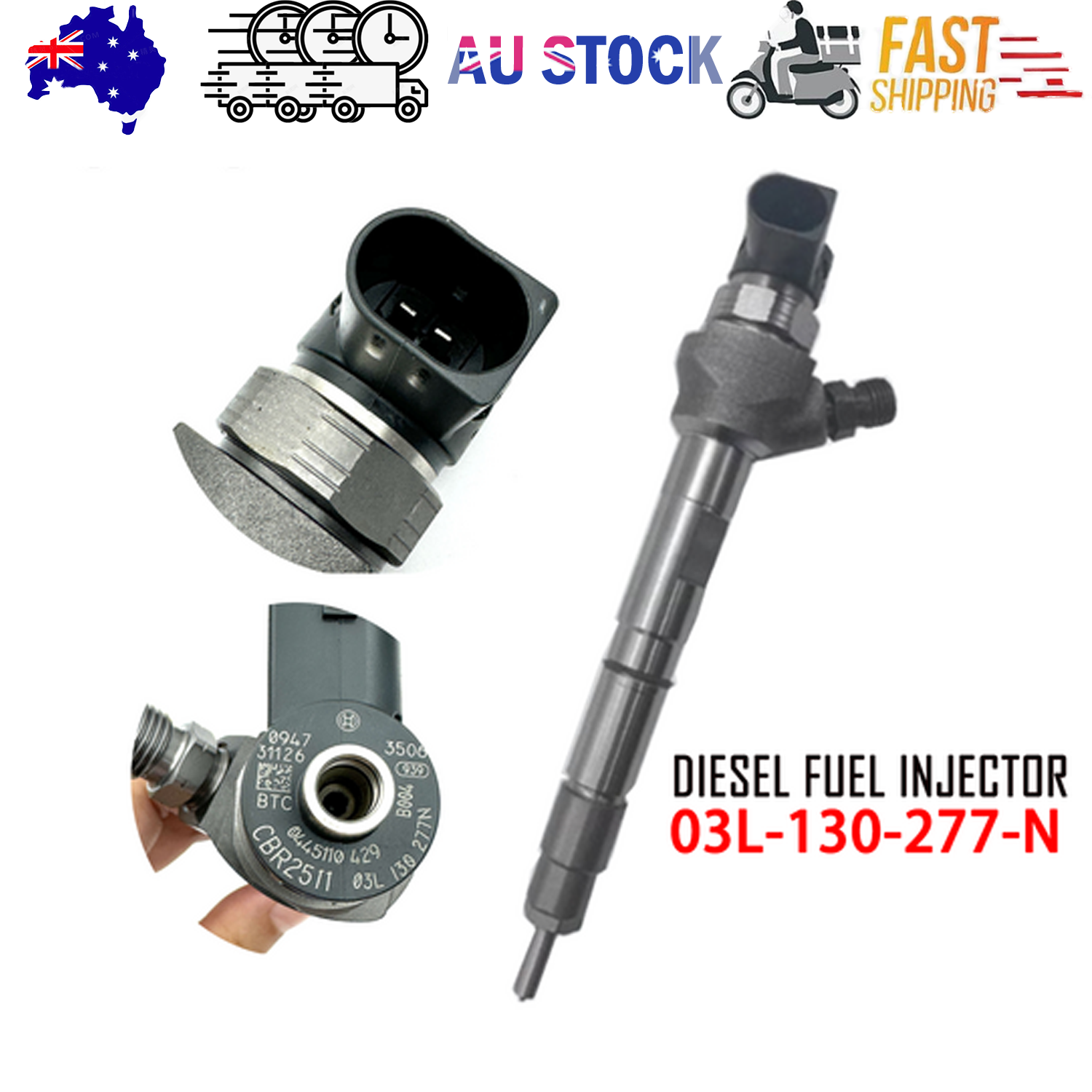 NEW Diesel TN5 Fuel Injector 03L130277R For 2012-2015 2.0L VW Volkswagen Passat V201-03L130277N--C