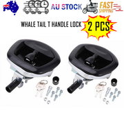 2 pcs Tail T Handle Lock Compression Latch Black For Trailer Ute Canopy Toolbox V201-2HBZ1390BL8AU