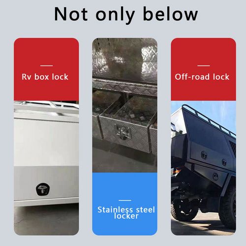 2 pcs Tail T Handle Lock Compression Latch Black For Trailer Ute Canopy Toolbox V201-2HBZ1390BL8AU
