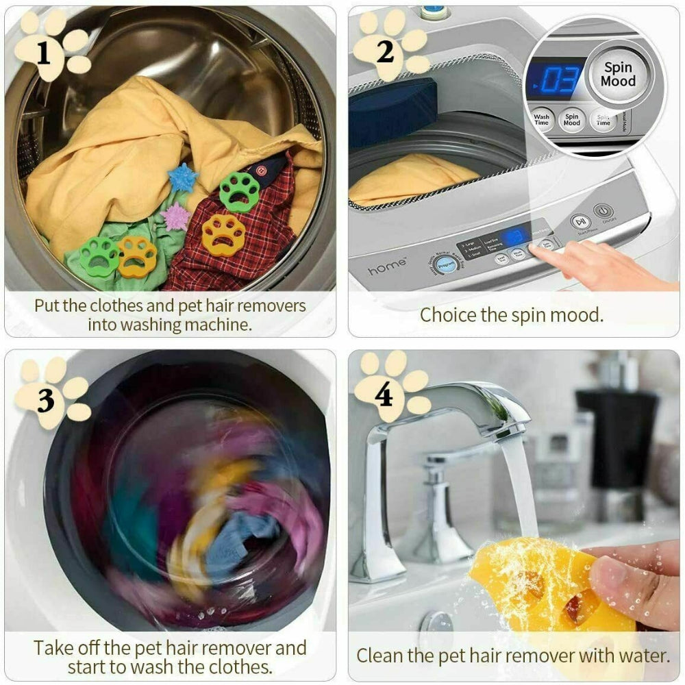 2Pcs Pet Hair Remover Floating Fur Catcher Laundry Lint Dog Cat Washing Machine V201-439860