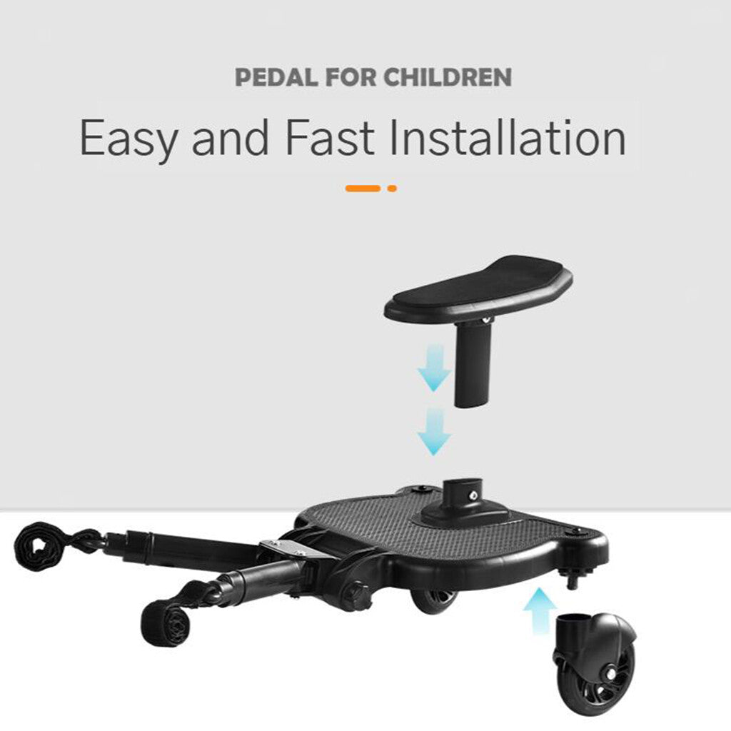 Baby Jogger Glider Board 2 in 1 Kid Stroller Board with Dismountable Seat AU black wheel V201-BABY0001BL8AU