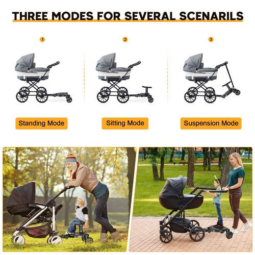 Baby Jogger Glider Board 2 in 1 Kid Stroller Board with Dismountable Seat AU pink wheel V201-BABY0001PI8AU