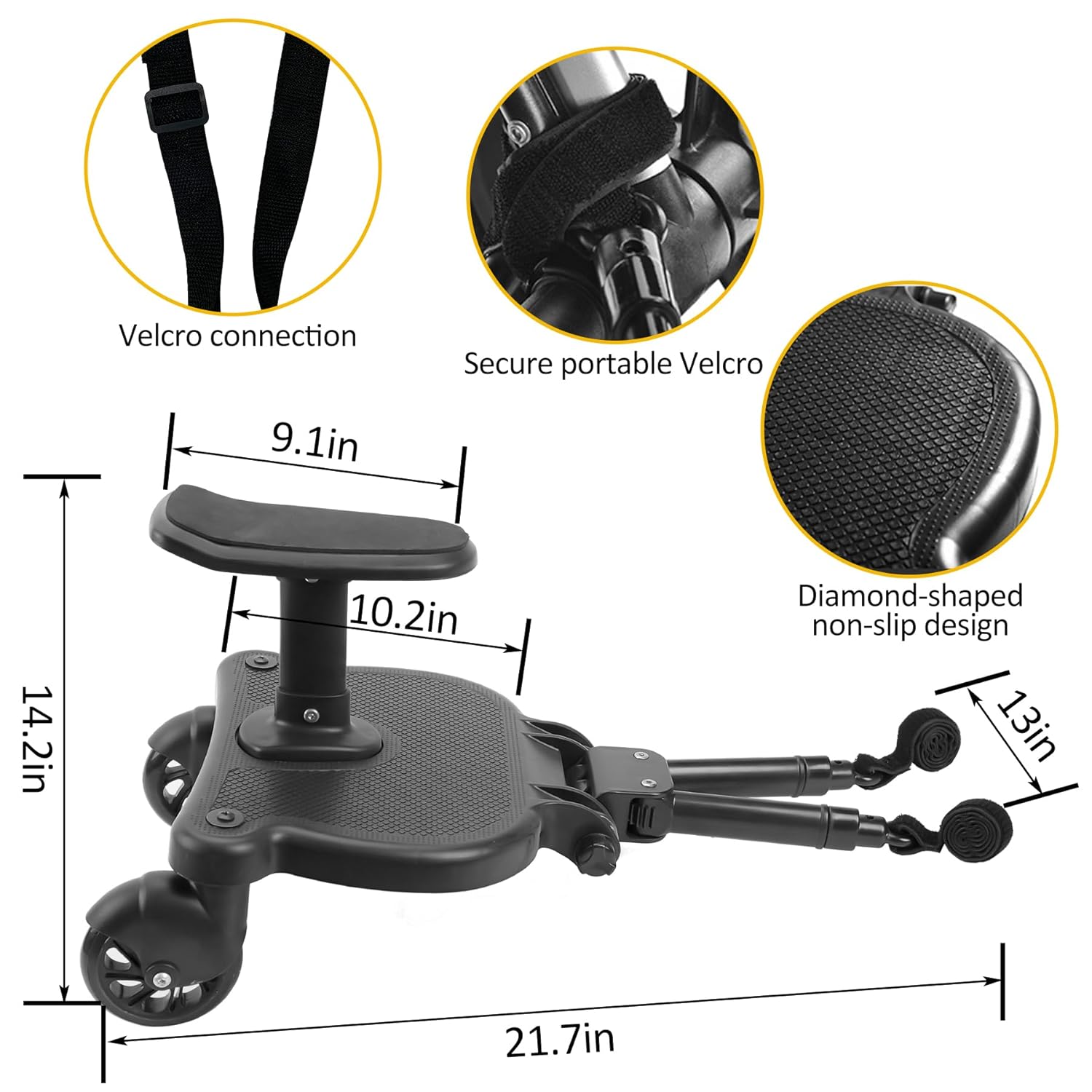 Baby Jogger Glider Board 2 in 1 Kid Stroller Board with Dismountable Seat AU pink wheel V201-BABY0001PI8AU