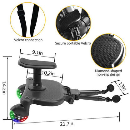 Baby Jogger Glider Board 2 in 1 Kid Stroller Board with Dismountable Seat AU Luminous wheel V201-BABY0001RB8AU