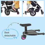 Stroller Step Board Toddler Buggys Wheel Standing Board Skateboard For Pram Kids Pink V201-BABY0002PI8AU