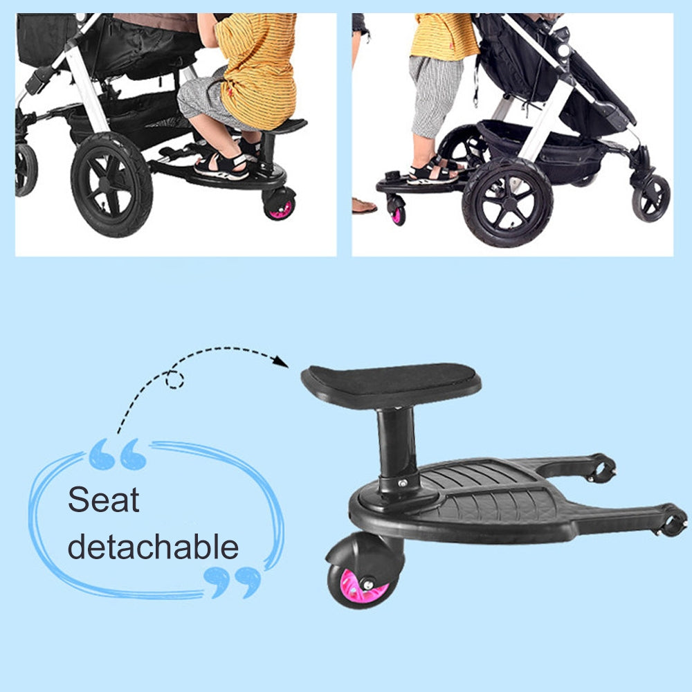 Stroller Step Board Toddler Buggys Wheel Standing Board Skateboard For Pram Kids Pink V201-BABY0002PI8AU