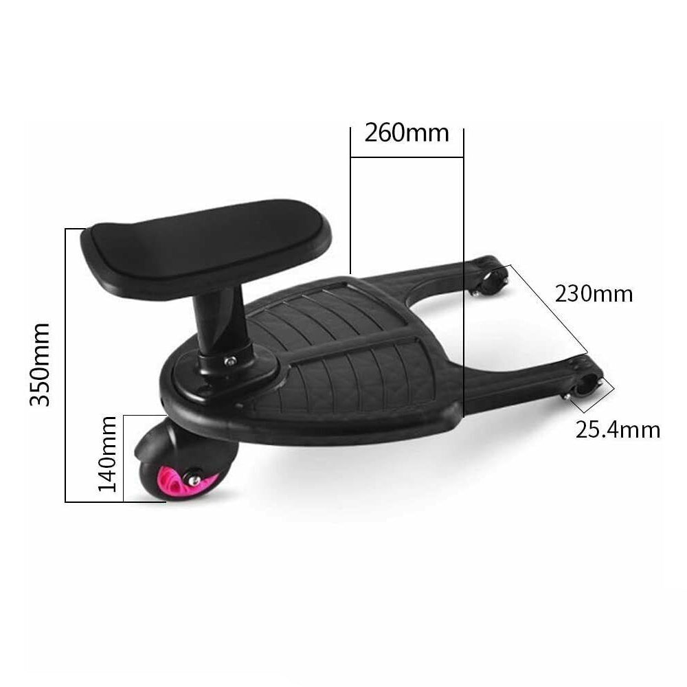 Stroller Step Board Toddler Buggys Wheel Standing Board Skateboard For Pram Kids Pink V201-BABY0002PI8AU