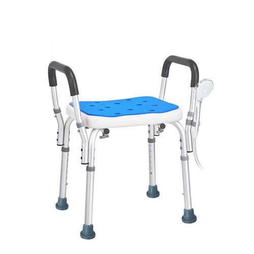 Adjustable Shower Chair Bath Seat Heavy Duty Bathtub Armrests Bench Bathroom V201-BATH0001WH8AU