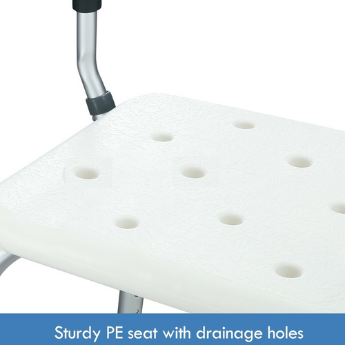 Adjustable Shower Chair Bath Seat Heavy Duty Bathtub Armrests Bench Bathroom V201-BATH0001WH8AU