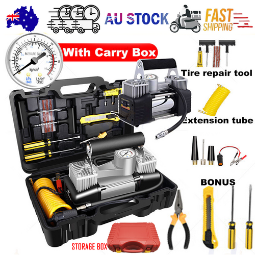 150PSI 12V Car Air Compressor Portable Tyre Deflator Inflator Pump 4WD Car Truck RED CASE V201-BAZ0512RE8AU3