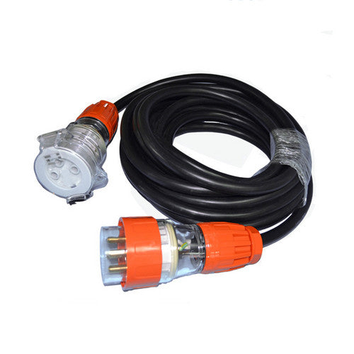 32 Amp 5m 3 Pin Extension Lead Single Phase 250V Rubber Cable Male/Female Plug V201-BAZ3253BL8AU