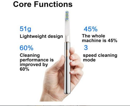 PINK Miroooo Electric Toothbrush with 2 Brush Heads Travel Case,Sonic Toothbrush V201-BBA1122PI8AU