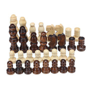 3 IN 1 Wooden Chess Set Folding Chessboard Wood Pieces Draughts Backgammon Toy V201-BBA1225WO8AU