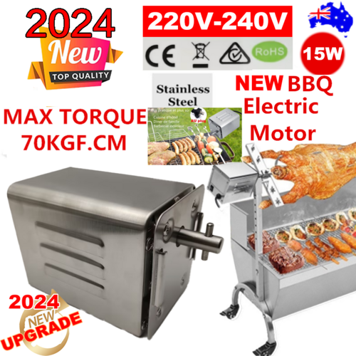 Electric BBQ Rotisserie Motor Spit Stainless Steel BBQ Campfire Motor AU Plug V201-BBQ0001SI8AU