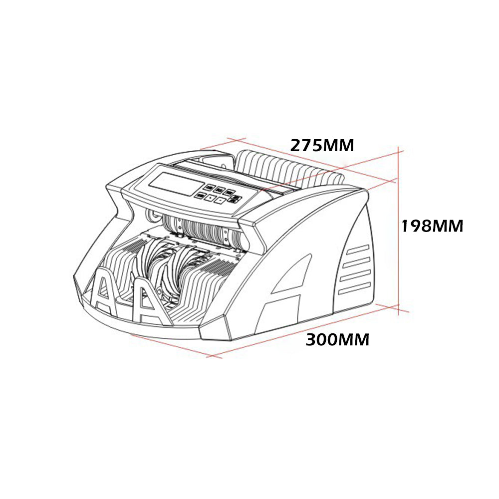 Australian currency notes Cash counter machine + Quantity digital display V201-BBZ0010DG8AU