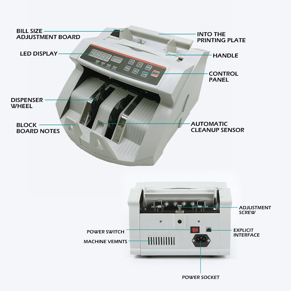 Australian currency notes Cash counter machine + Quantity digital display V201-BBZ0010DG8AU