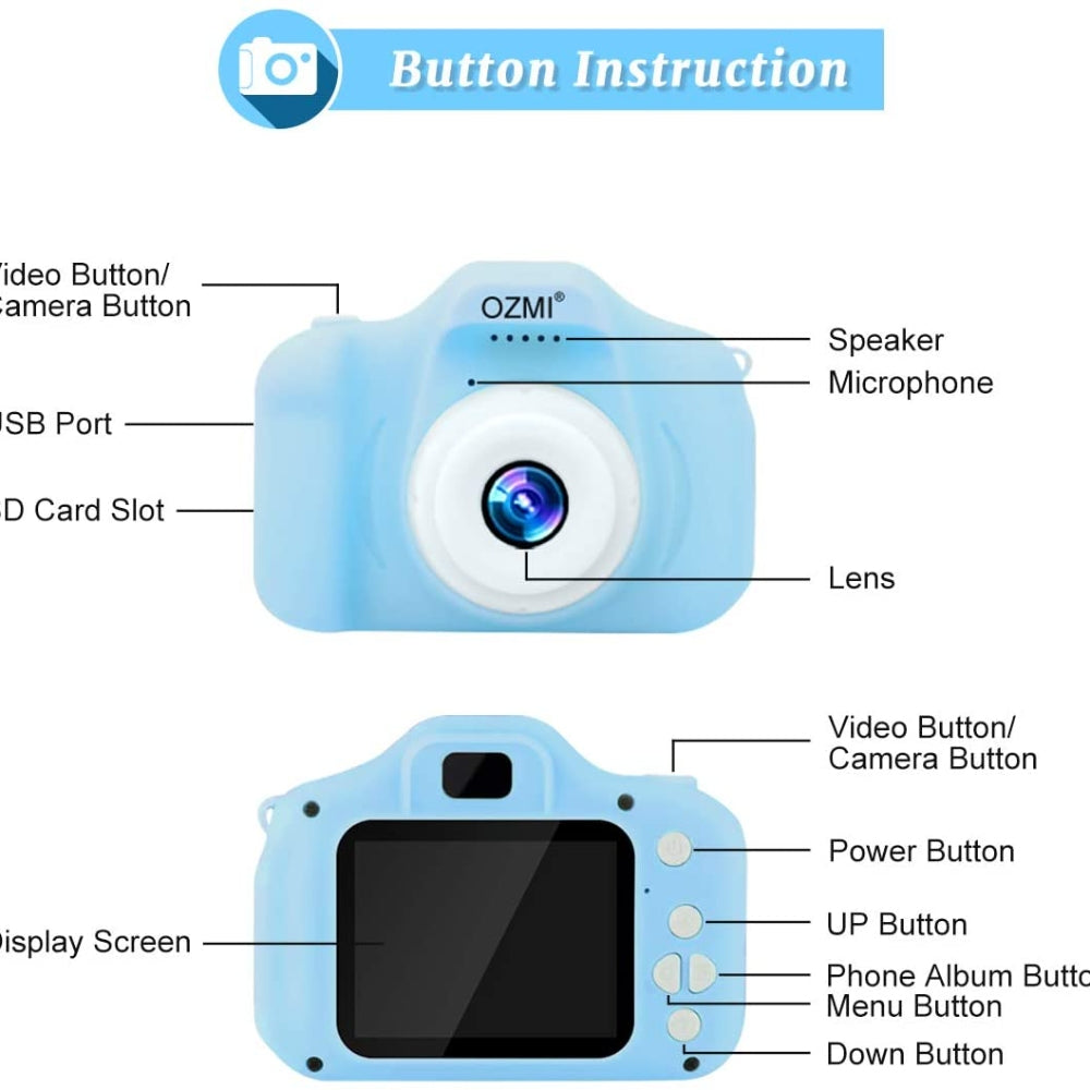 Mini Digital Children Camera Kids Camera 2.0" LCD Toy 32G Card HD V201-BBZ0211DB8AU