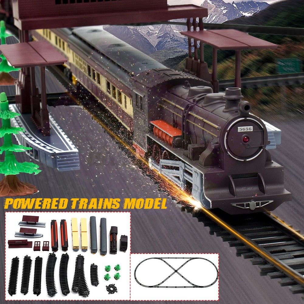 Electric Large Classic Train Set Rail Track Carriages Kids Vehicle Toy Gift V201-BBZ0240BR8AU