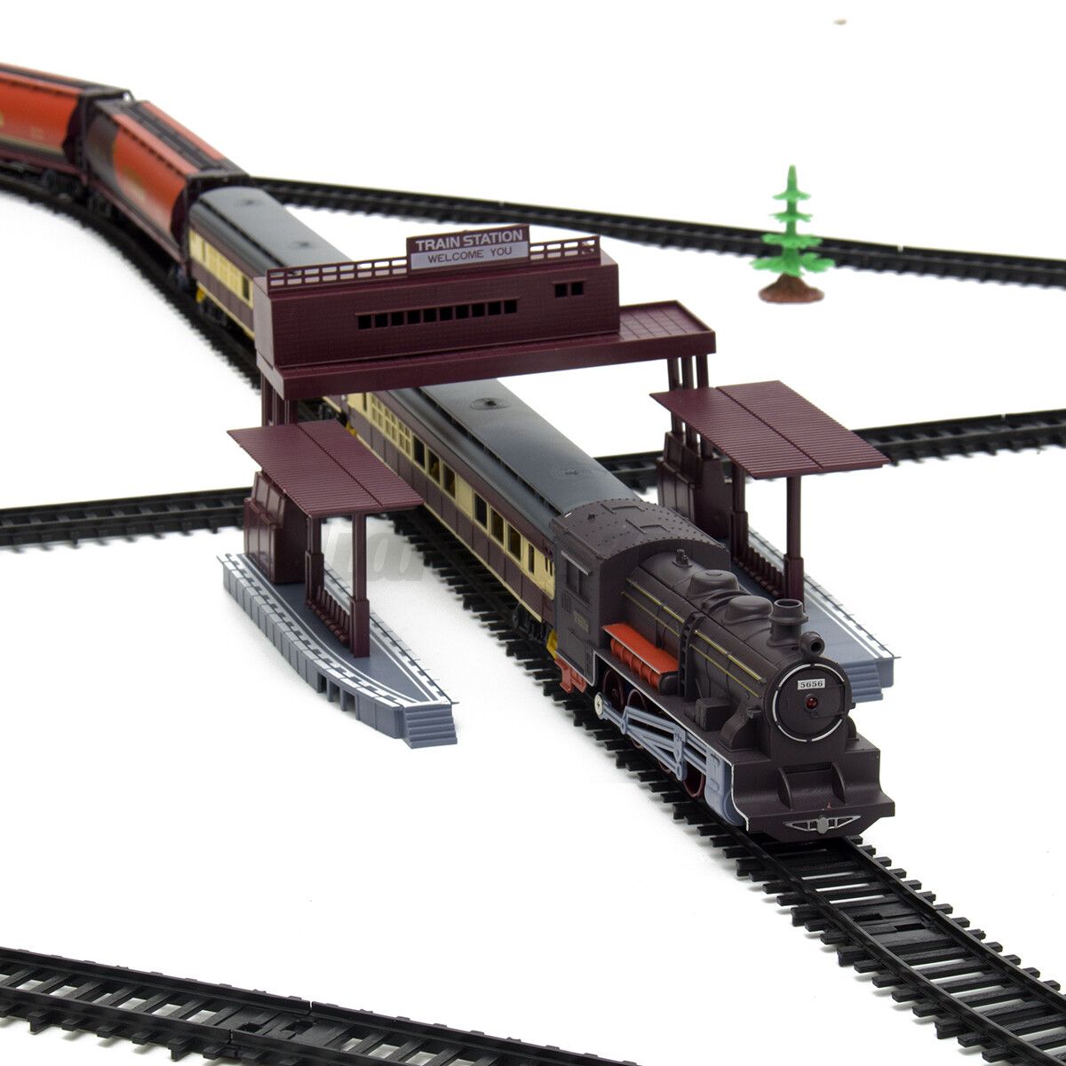 Electric Large Classic Train Set Rail Track Carriages Kids Vehicle Toy Gift V201-BBZ0240BR8AU