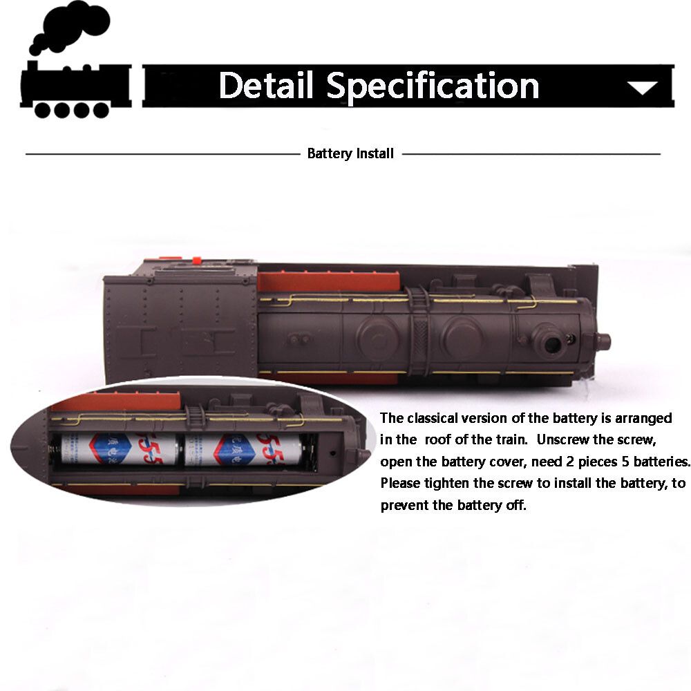 Electric Large Classic Train Set Rail Track Carriages Kids Vehicle Toy Gift V201-BBZ0240BR8AU