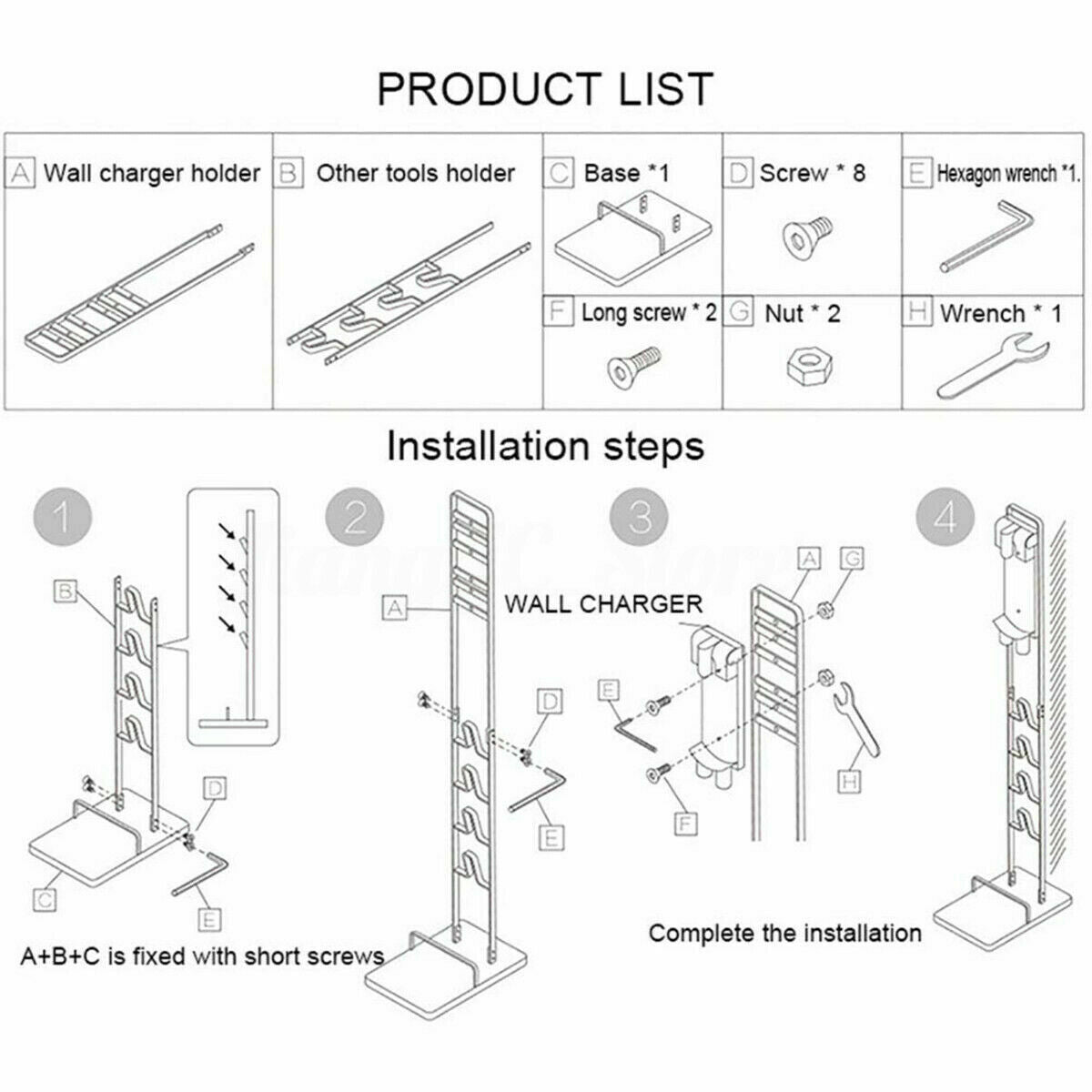 Freestanding Cordless Vacuum Cleaner Stand Rack Holder For Dyson V6 7 V8 V10 V11 V201-BBZ2019BL8AU