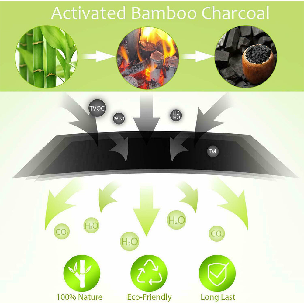 5PCS Air Purifying Bags Activated Bamboo Charcoal Freshener for Car Home Shoes 200g V201-BBZ2021DG8AU