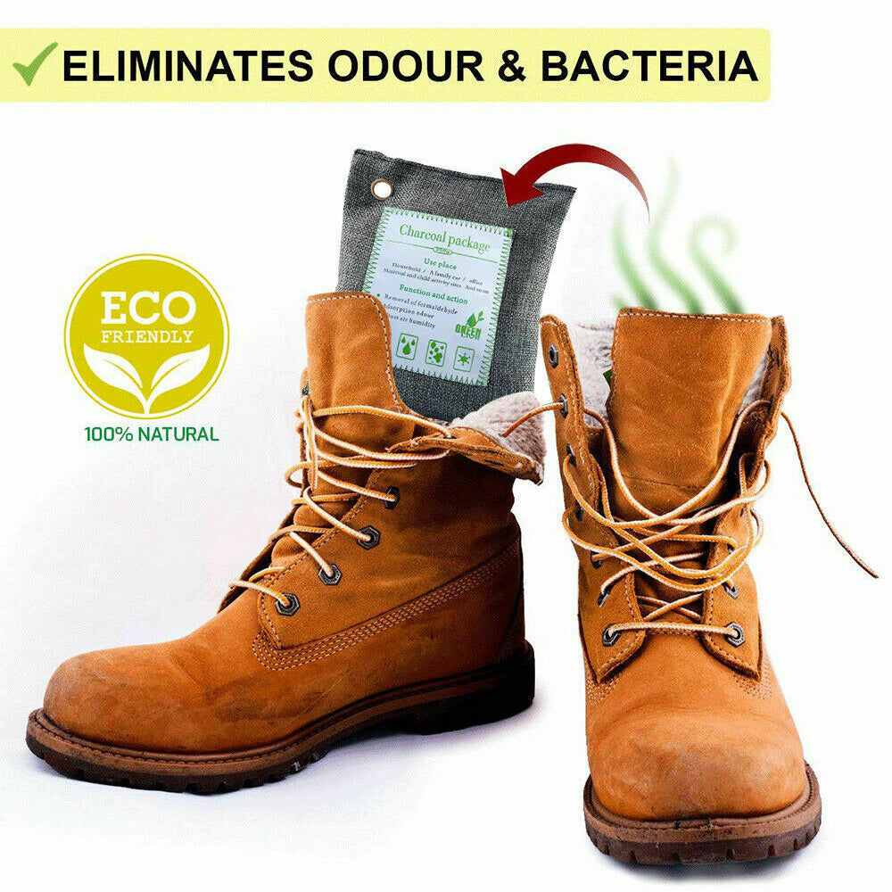 5PCS Air Purifying Bags Activated Bamboo Charcoal Freshener for Car Home Shoes 200g V201-BBZ2021DG8AU
