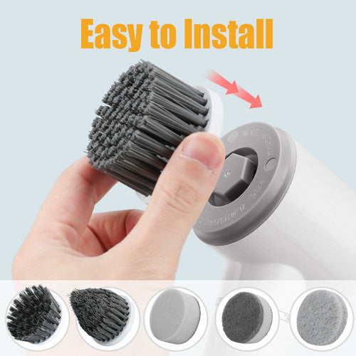 6in1 Electric Spin Scrubber Cordless Rechargeable Cleaning Brush with 6 Head Kit V201-BBZ5655WH8AU