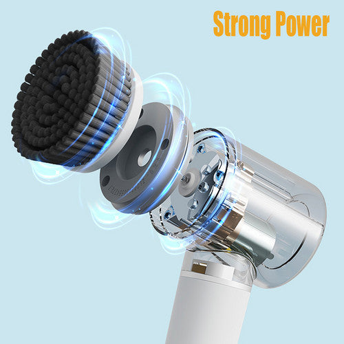 6in1 Electric Spin Scrubber Cordless Rechargeable Cleaning Brush with 6 Head Kit V201-BBZ5655WH8AU