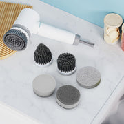 6in1 Electric Spin Scrubber Cordless Rechargeable Cleaning Brush with 6 Head Kit V201-BBZ5655WH8AU