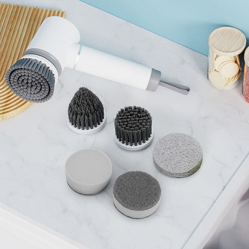 6in1 Electric Spin Scrubber Cordless Rechargeable Cleaning Brush with 6 Head Kit V201-BBZ5655WH8AU