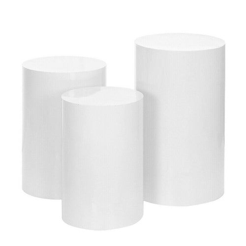 3pcs Metal Round Plinth Cylinder Pedestal Stand Wedding Decoration Cake Flower V201-BCJHDCYL0003