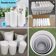 5pcs Metal Round Plinth Cylinder Pedestal Stand Wedding Decoration Cake Flower V201-BCJHDCYL0005