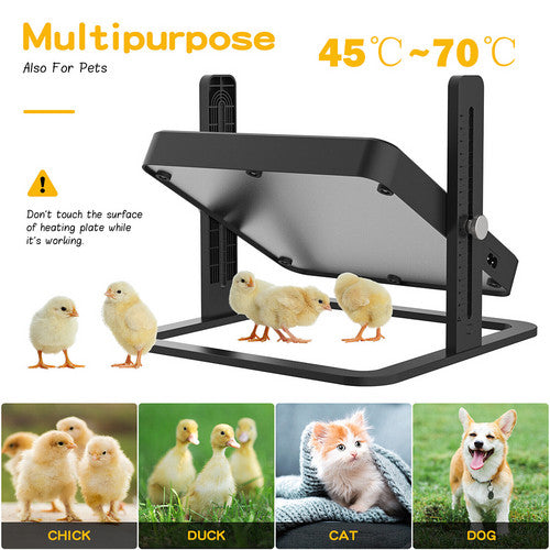 Chick Brooder Heating Plate Warmer Chicken Coop Brooding Heater Poultry Durable V201-BCJHDEGG0014