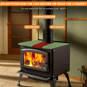 12 Blade Fan Heat Self-Powered Wood Stove Top Burner Fireplace Silent Eco Heater V201-BCJHDFCA0212