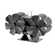 12 Blade Fan Heat Self-Powered Wood Stove Top Burner Fireplace Silent Eco Heater V201-BCJHDFCA0212