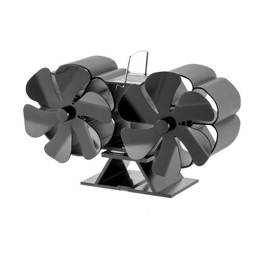 12 Blade Fan Heat Self-Powered Wood Stove Top Burner Fireplace Silent Eco Heater V201-BCJHDFCA0212