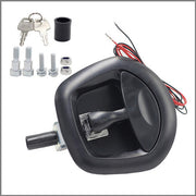 2PCS Black Central Locking T Handle Whale Tail Lock Folding Trailer Ute Canopy V201-BCJHDHBZ139X2