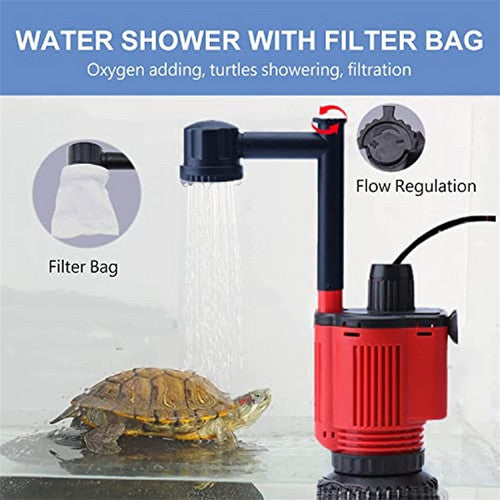 7-in-1 Aquarium Sand Washer Upgrade AU Plug / 15W 66LED RGBW Aluminum Shell Stand Light 40CM/28-Button Control V201-BCJHDHLYG118
