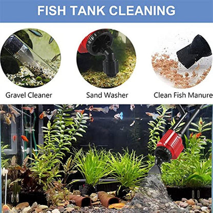 7-in-1 Aquarium Sand Washer Upgrade AU Plug / 15W 66LED RGBW Aluminum Shell Stand Light 40CM/28-Button Control V201-BCJHDHLYG118