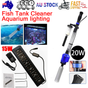 Aquarium cleaner 20W 1000L/H &15W/ 66LED RGBW aluminum shell bracket light 40CM/28-button control V201-BCJHDHLYG318